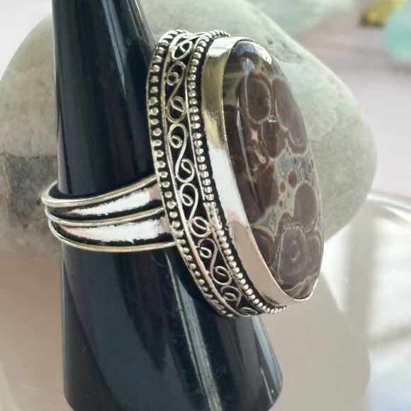 925 Sterling Asteroid Ring Size 8 - Picture 5 of 6